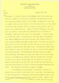Carta dirigida a Aniela Rubinstein. Beverly Hills (California), 13-08-1955