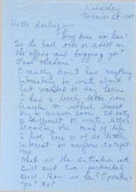 Carta dirigida a Aniela Rubinstein, 28-11-1962