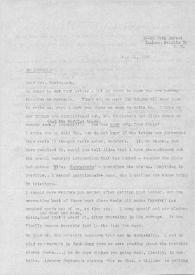 Carta dirigida a Aniela Rubinstein. Nueva York, 21-07-1966