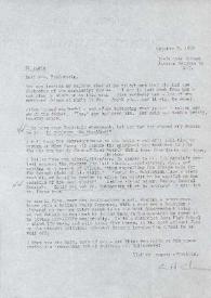 Carta dirigida a Aniela Rubinstein. Nueva York, 03-10-1966