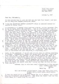 Carta dirigida a Aniela Rubinstein. Nueva York, 09-10-1967