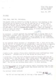 Carta dirigida a Aniela Rubinstein, 20-09-1977
