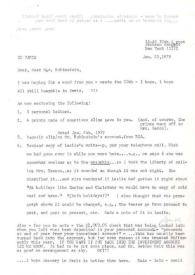 Carta dirigida a Aniela Rubinstein. Jackson Heights (Nueva York), 22-01-1979