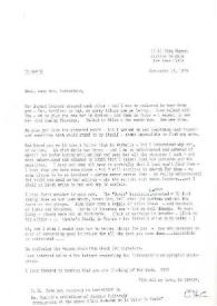 Carta dirigida a Aniela Rubinstein. Jackson Heights (Nueva York), 17-09-1979