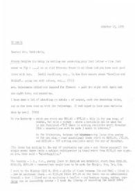 Carta dirigida a Aniela Rubinstein, 17-10-1979