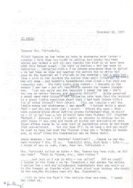 Carta dirigida a Aniela Rubinstein, 16-11-1980