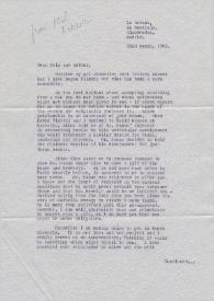 Carta dirigida a Aniela y Arthur Rubinstein. Madrid (España), 22-03-1965