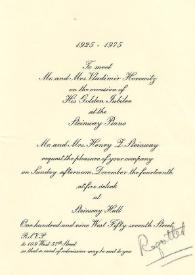 Invitación para las bodas de oro, 14-12-1975