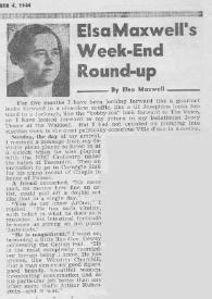 Elsa Maxwell's Week-End Round-Up