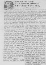 It's Great Music (Taylor Says So)