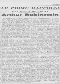 Alla musica da camera : Arthur Rubinstein