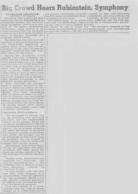 Big crowd hears Rubinstein, symphony