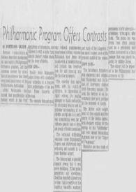 Philharmonic program offers contrasts
