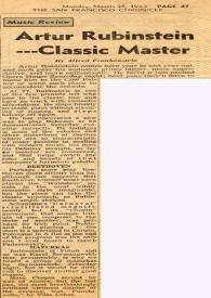 Artur (Arthur) Rubinstein... Classic Master