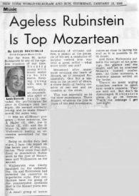 Ageless Rubinstein is top Mozartean