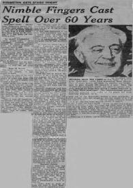 Rubinstein gets stage fright : nimble fingers cast spell over 60 years