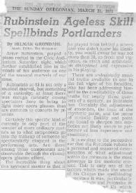 Rubinstein ageless skill spellbinds portlanders