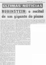 Rubinstein : o recital de um gigante do piano