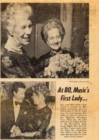 At 80, music's first lady...