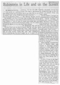 Rubinstein in Life and on the Screen 