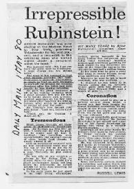 Irrepressible Rubinstein !