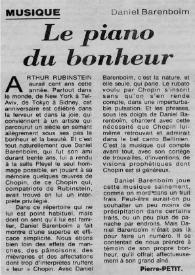 Daniel Barenboïm : le piano du bonheur