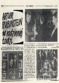 Artur (Arthur) Rubinstein w rodzinnej Lodzi