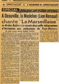 A Deauville, la Madelon (Line Renaud) chante 