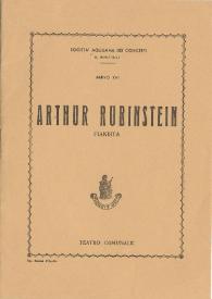Programa de Concierto del pianista Arthur Rubinstein