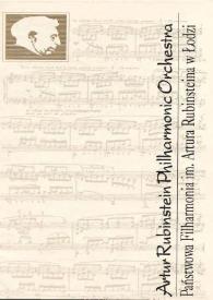 Arthur Rubinstein : Philarmonic Orchestra ;  Programa de concierto de los pianistas John McNabb y Tadeusz Chmielewski