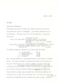 Carta dirigida a Aniela Rubinstein, 19-03-1985