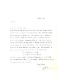 Carta dirigida a Aniela Rubinstein. Jackson Heights (Nueva York), 16-05-1985