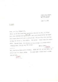 Carta dirigida a Aniela Rubinstein. Jackson Heights (Nueva York), 13-07-1985