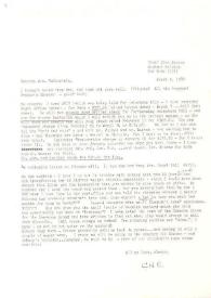 Carta dirigida a Aniela Rubinstein. Jackson Heights (Nueva York), 09-03-1986