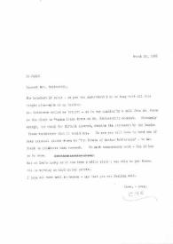 Carta dirigida a Aniela Rubinstein, 20-03-1988
