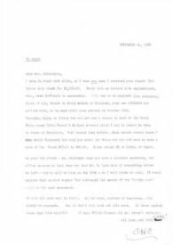 Carta dirigida a Aniela Rubinstein. Jackson Heights (Nueva York), 24-09-1988