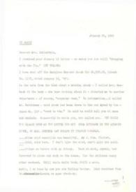 Carta dirigida a Aniela Rubinstein, 25-01-1992
