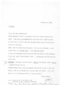 Carta dirigida a Aniela Rubinstein, 10-10-1992