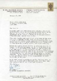 Carta dirigida a Arthur Rubinstein. Tel Aviv (Israel), 27-11-1975