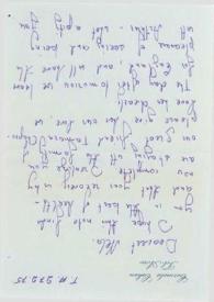Carta dirigida a Aniela Rubinstein. Tel Aviv (Israel), 27-02-1975