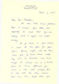 Carta dirigida a Aniela Rubinstein. Washington D.C., 06-03-1975