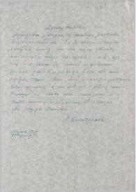 Carta dirigida a Aniela y Arthur Rubinstein. Madrid (España), 14-12-1957