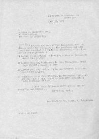 Carta dirigida a Abraham L. Bienstock. París (Francia), 15-06-1971