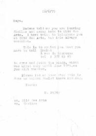 Carta dirigida a Maya Schoenfeld, 16-06-1975