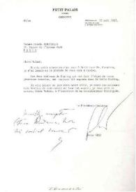 Carta dirigida a Aniela Rubinstein. Ginebra (Suiza), 13-08-1987