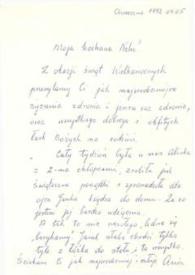 Carta dirigida a Aniela Rubinstein. Choszczno (Polonia), 05-04-1992