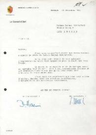 Carta dirigida a Aniela Rubinstein. Ginebra (Suiza), 22-12-1982