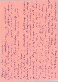 Carta dirigida a Aniela Rubinstein. Varsovia (Polonia), 17-09-1992