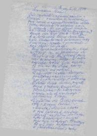 Carta dirigida a Aniela Rubinstein. Varsovia (Polonia), 02-11-1989