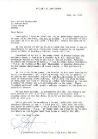 Carta dirigida a Aniela Rubinstein. Dallas (Texas), 14-07-1987